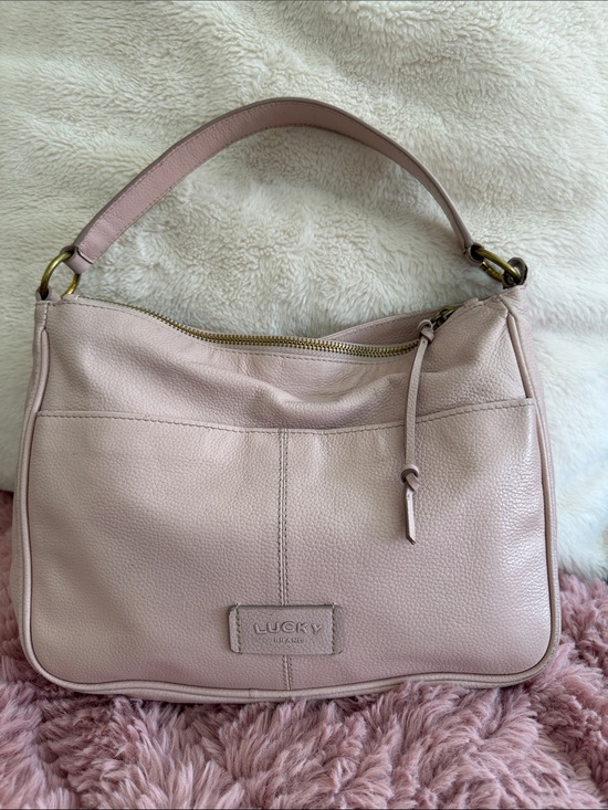 Lucky Brand Handbags - LUCKY BRAND PALE PINK HOBO PURSE